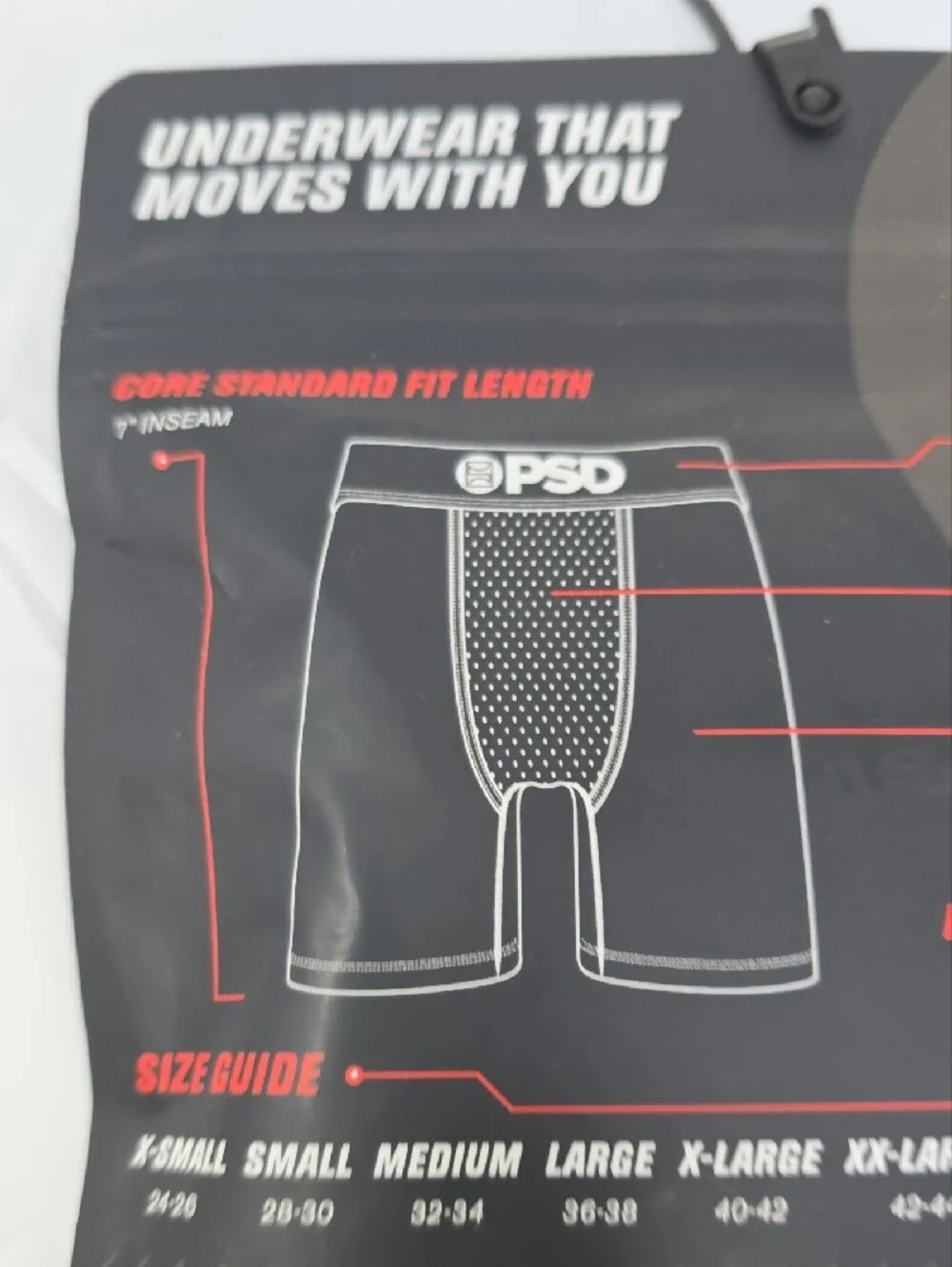 PSD Men’s Miami Black Boxer Briefs with Neon Pink & Bright Blue Palm Print -